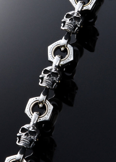 Movable Piston skull Bracelet XXL| Let's Ride Collection