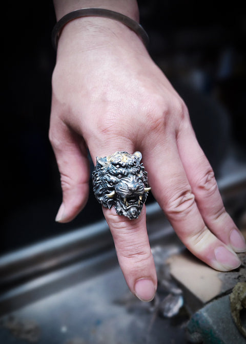 Chinese Zodica Six-Eyed Tiger Ring