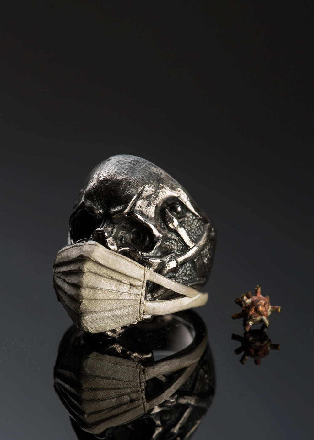 Covid-19 Mask Skull Ring