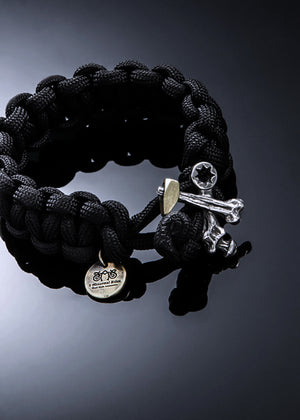 Hammer Cross Bones Paracord Survival Bracelet | Let's Ride Collection