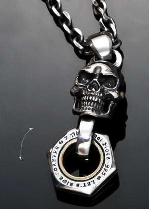 Movable Piston Skull Necklace | Let's Ride Collection