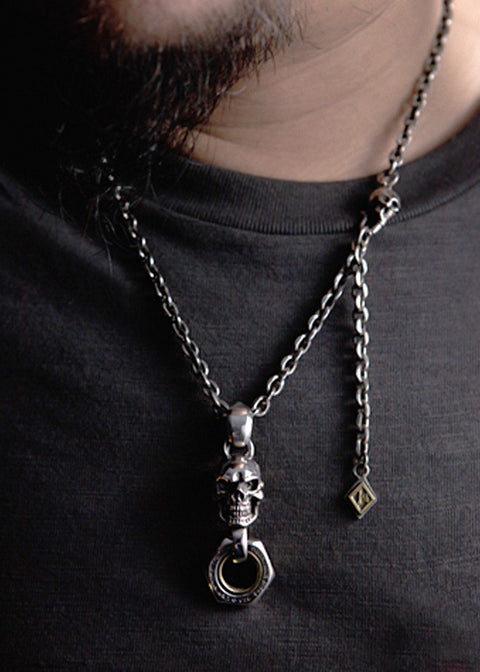 Movable Piston Skull Necklace | Let's Ride Collection