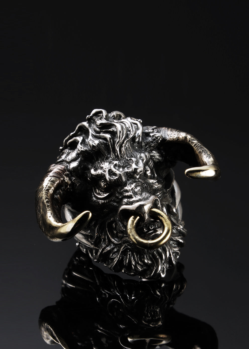 Chinese Zodica Sharp Corner Ox Ring