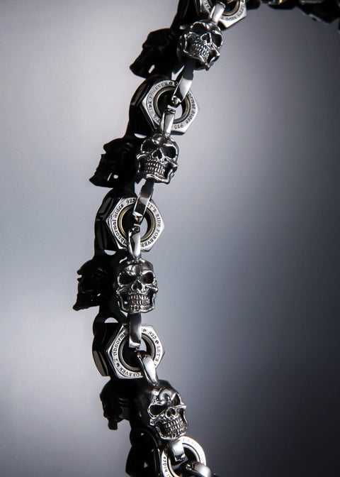 1%er Piston skull Detachable Wallet Chain  |  Let's Ride Collection